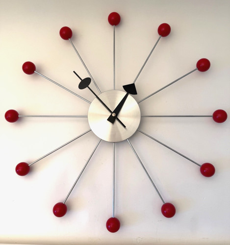 Orologio parete atomic red - orologio,