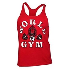 Canottiera spalline strette World Gym.  Rosso XL