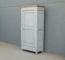 Armadio stipo bonnetiere un'anta laccato Shabby Chic, fine '800 - L 112 cm!
