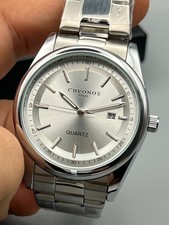 Orologio Uomo grigio Datario automatico Luminescente impermeabile regolabile br