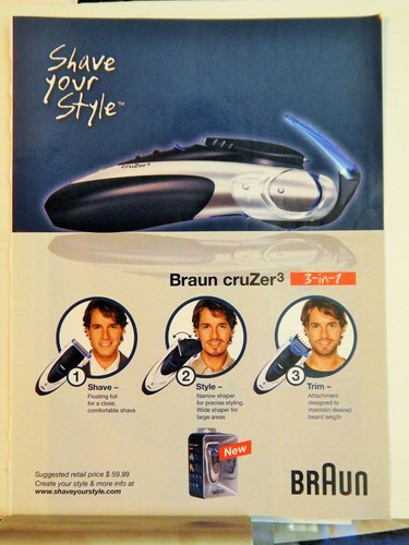 Rasoio braun cruzer3 originale - braun,