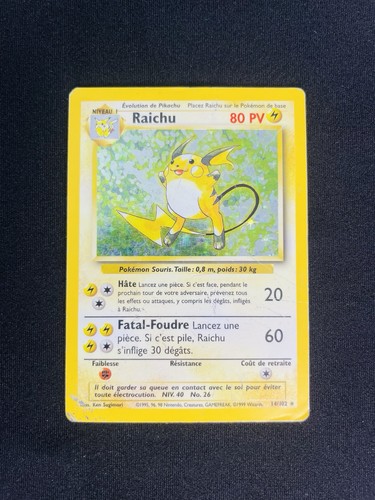 Carte pokemon raichu - carte,