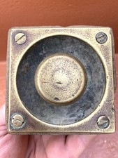 Antico Campanello Da Portone 1700 Tirante Battente Legno Ottone