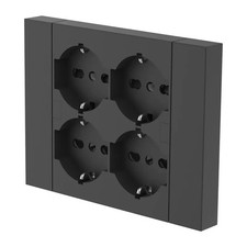 Multipresa da Parete Quadra Compatibili 4 prese  BIP.SCH BIANCA 1 pz