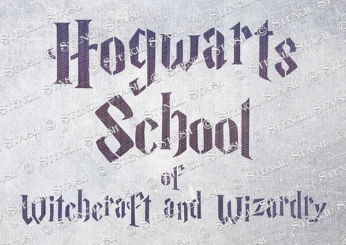 Hogwarts scuola stencils - hogwarts,