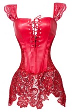 Similpelle Corsetto Con Pizzo