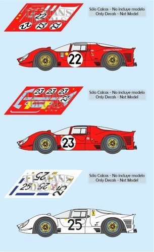 Decals ferrari 412p mans - 412p,