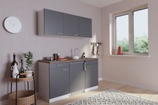 Cucina Mini Cucina Singola Cucinino Bianco Grigio Luis 150 CM respekta