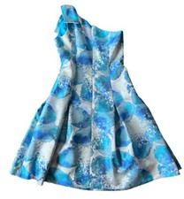 Bigio blue metallic jacquard