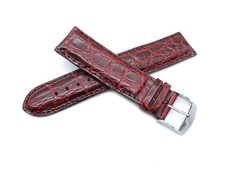 BULOVA Burgundy Crocodile