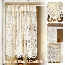 Mezza Tenda Uncinetto Nappa