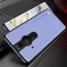 Custodia antiurto TPU morbida pelle Hybird nuova business per Sony Xperia Pro-I