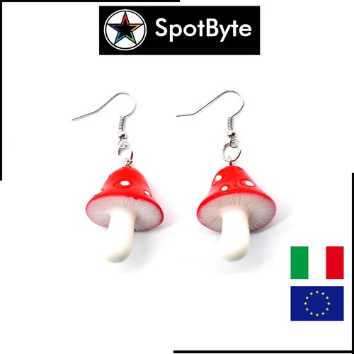 Coppia orecchini donna - donna, funghi