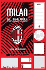 CALENDARIO AGENDA MILAN 14 MESI 2026 + PENNA + FOGLIETTI ADESIVI E 120 STICKERS