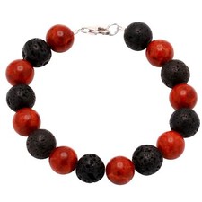 Bracciale Corallo & Lava & 925