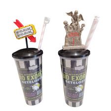 Beetlejuice Set 2 Bicchieri con Tappi 2024 Regalo Cinema Exclusive Bicchiere