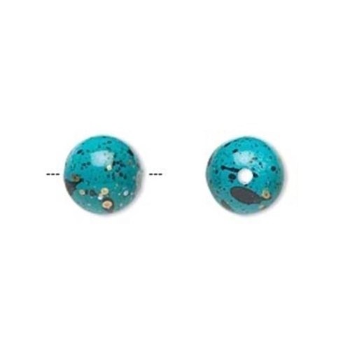 Perline tonde turchese blu - 50,