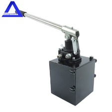 Hydraulic Piston Hand Pump With Valve For Double Acting Cylinder 2.7 Cid 5 Quart