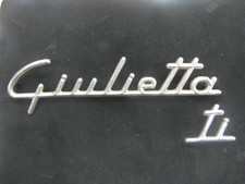 Scritta sigla GIULIETTA TI in alluminio - originale epoca - no riproduzione