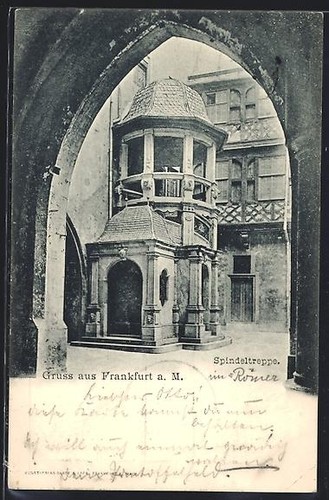 Cartolina vecchia francoforte - cartolina,