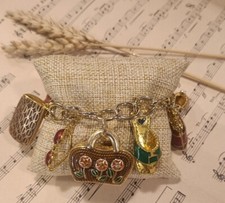 BRACCIALE VINTAGE, ANNI 2000, BRACCIALETTO: color ORO, BORSA BORSE BIJOUX 