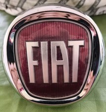 Fregio ORIGINALE Stemma Emblema Logo Fiat 500 Panda Punto Rosso Anteriore 95mm 