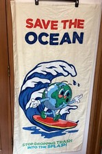 Lotto di 3 teli mare vintage Save The Ocean