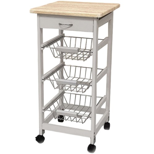 Carrello frutta verdura bianco - verdura,