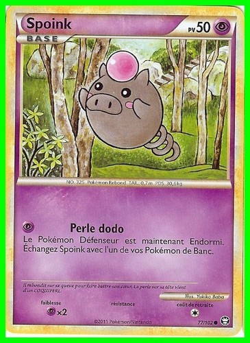 Carte pokemon spoink - carte, "