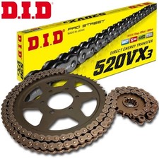 Kit catena DID alluminio 520VX3 rivetto per Suzuki RM 250 RM250 anno 1982