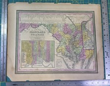 Maryland e Delaware Mappa di