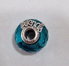 Charm Amici Per Sempre  Vetro Murano ARGENTO S925 ALE  