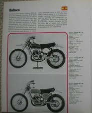 BULTACO PURSANG MK7 125 250 360 MOTO CROSS 1974 SCHEDA TECNICA STORIA AZIENDA