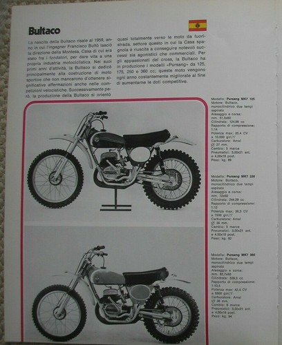 Bultaco pursang mk7 125 250 - pursang,
