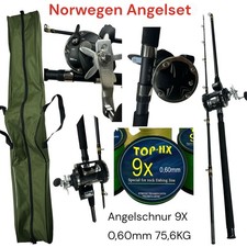 Norvegia Set Pesca Completo 210cm Rute Canna da Barca Ruolo Lenza Borsa Custodia