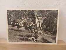 foto vernacolare di gruppo ragazze in costume sull'albero Italia anni  '40 '50