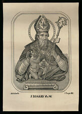 santino stampa popolare 1800 S.BIAGIO V.DI SEBASTE  M.scafa