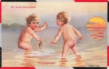 Cartolina WW1 giochiamo