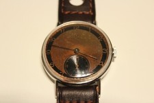 OROLOGIO UOMO VINTAGE RARO EPOCA WW2 MILITARE QUADRANTE DUE TONI 34,5MM "OMEGA" 30T2