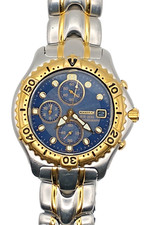 CITIZEN Crono Uomo WR200, 0510-H04490,Quadrante Blu,2 Toni,fino a 9",Data,Vetro Nuovo