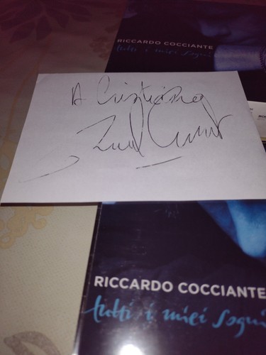 Autografo con dedica - autografo, riccardo