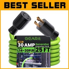 Portable Generator 25ft Extension Cord Twist Lock