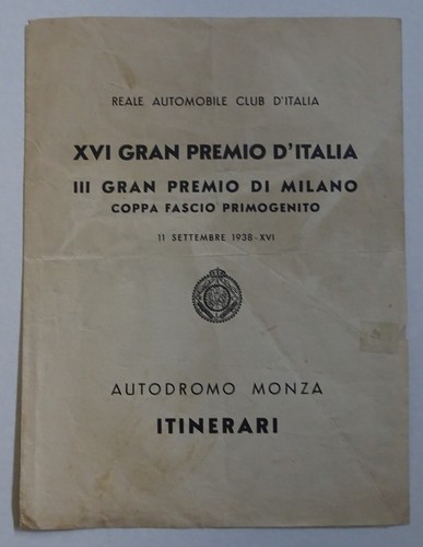 Gran premio italia - gran, 1938
