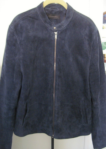 Giacca scamosciata blu john - giacca,