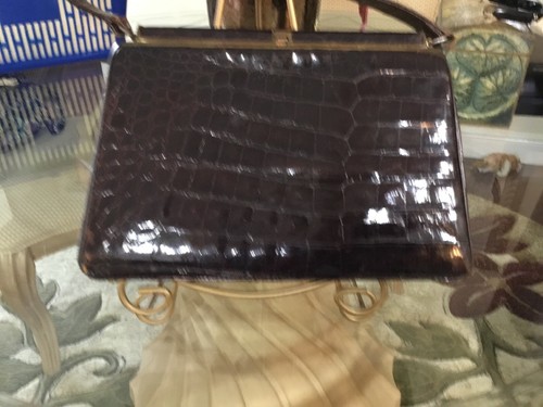 Borsa aligatore marrone - aligatore,