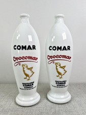 OVOCOMAR DISTILLERIE COMAR GORIZIA COPPIA BOTTIGLIE PUBBLICITARIE NO VOV ZABOV