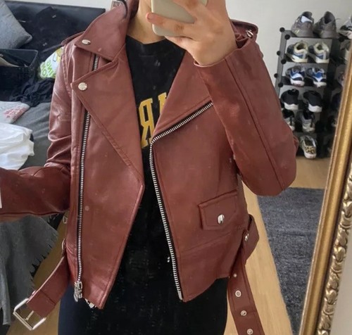Giacca ecopelle bershka - in,