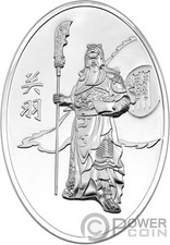 GUAN YU Legendary Figures 1 oz moneta argento 2$ Fiji 2023