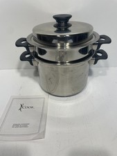 iCook™ Amway 4-Pz 4 L/4 Quart Stock Pentole Set Inserto Vaporiera Doppia Caldaia