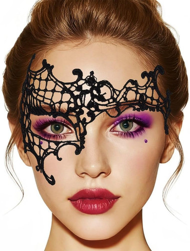 Maschera nera pizzo - maschera, pizzo,